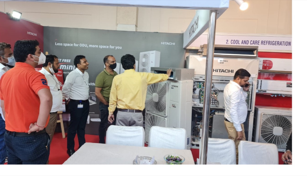 Cool & Care Refrigeration team at their Hitachi expo booth